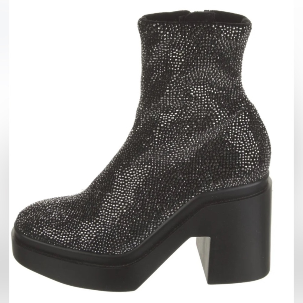 Clergerie Black sparkle platform boots